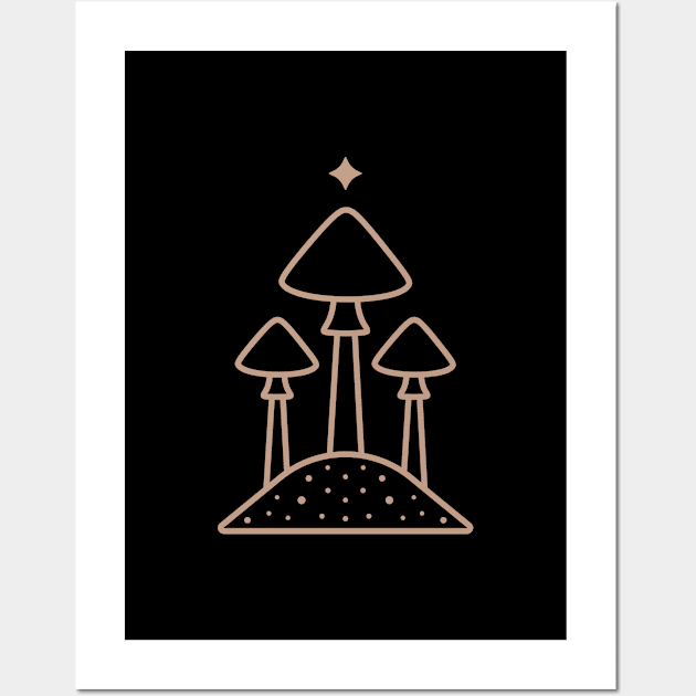 Mushroom. Fungi symbol. Wall Art by Yeroma